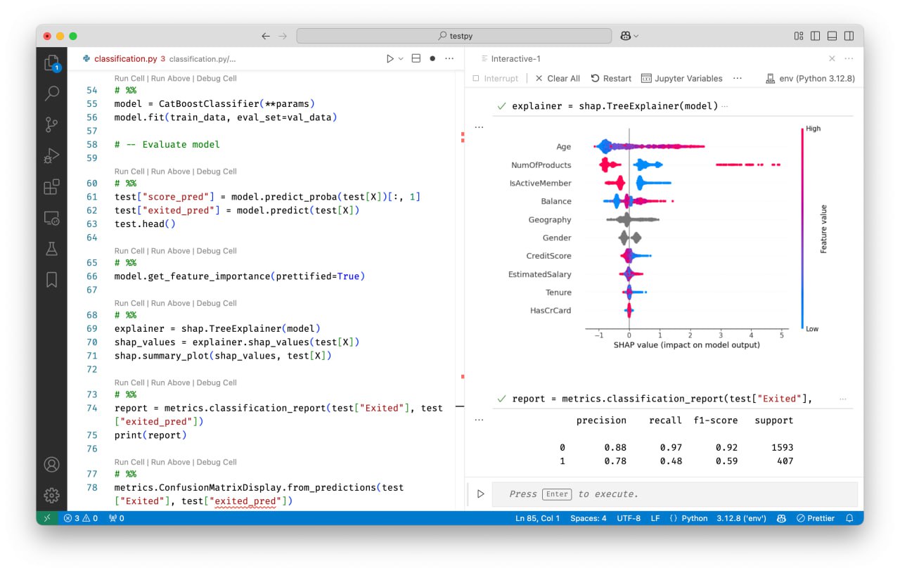 Расширение Jupyter в VS Code